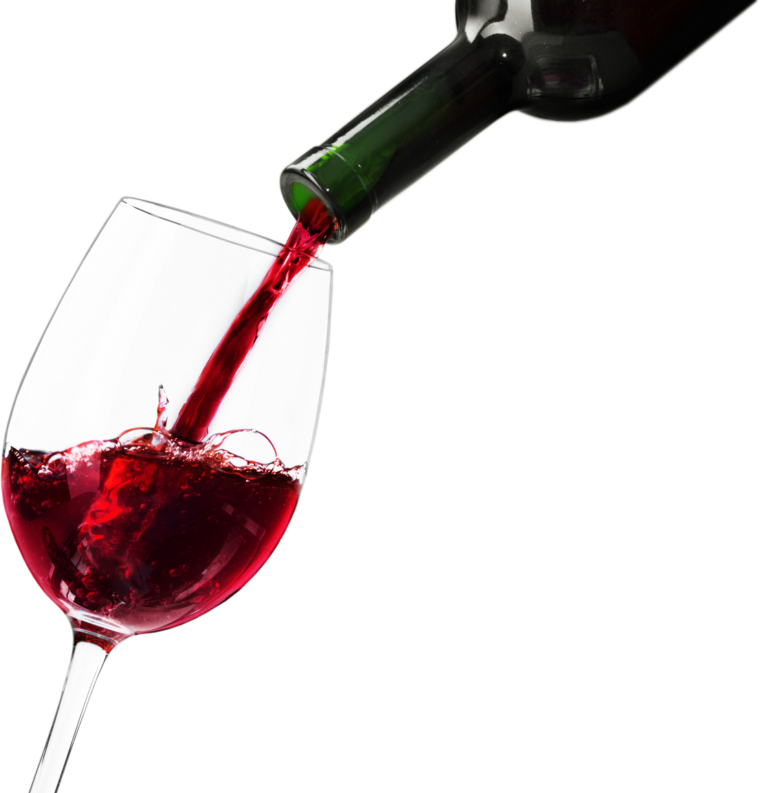 Pouring Red Wine in a Glass